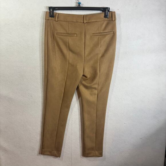 Ann Taylor Loft Women High Waist Skinny Pants Size 10 Beige Faux Suede - Picture 2 of 7